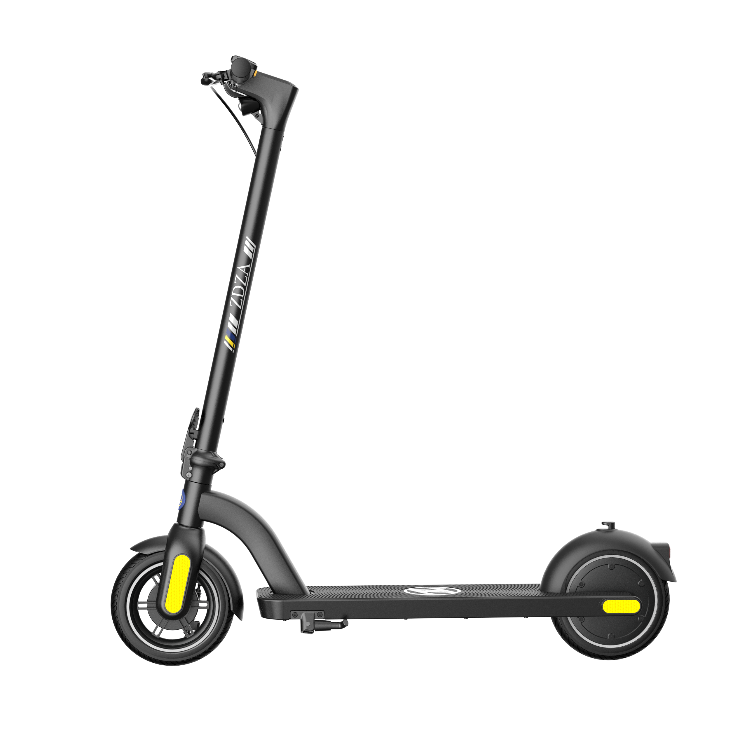 Electric Scooter ZD01, 500W Peak Motor & 19 MPH Electric Scooter Adults, 12-15 Mi Range Electric Kick Scooters, 8.5" Solid Tires, E-Lock & E-Horn, Lightweight Foldable Electric Scooter for Commuter