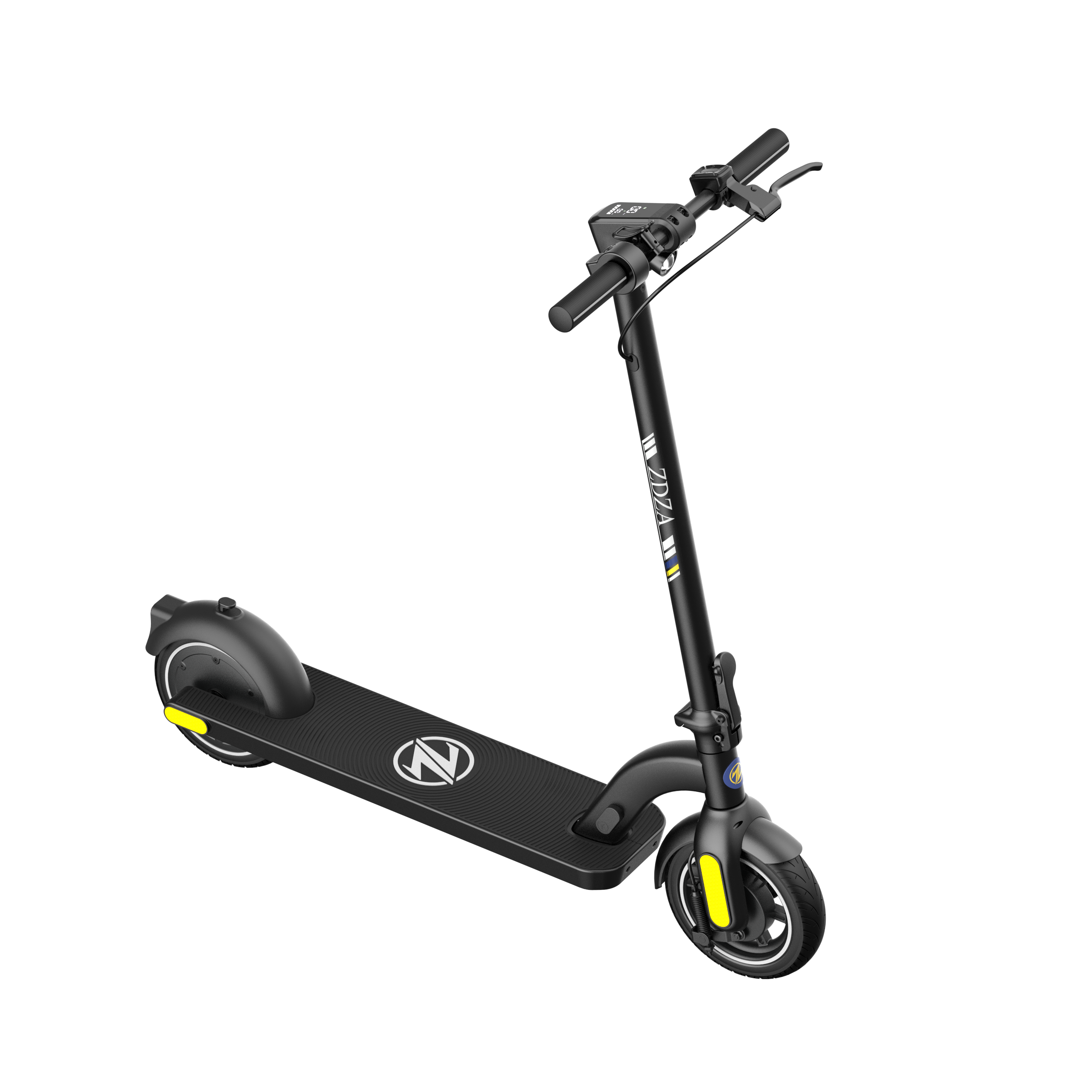 Electric Scooter ZD01, 500W Peak Motor & 19 MPH Electric Scooter Adults, 12-15 Mi Range Electric Kick Scooters, 8.5" Solid Tires, E-Lock & E-Horn, Lightweight Foldable Electric Scooter for Commuter